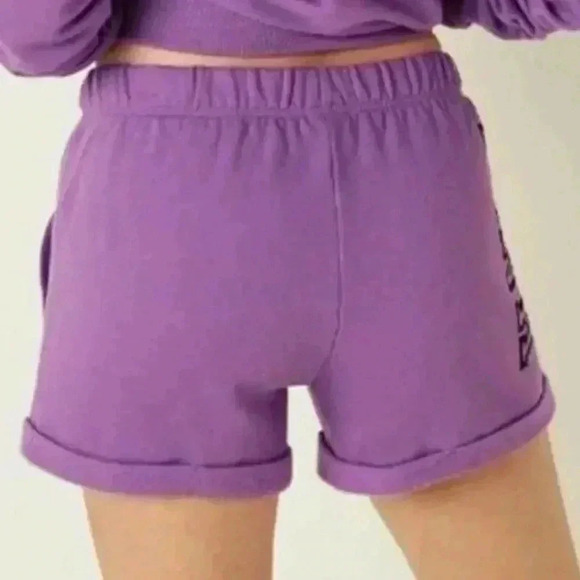 NWT VS Victoria's Secret Pink Amethyst Purple Classic Logo Boyfriend Short S - Picture 3 of 7